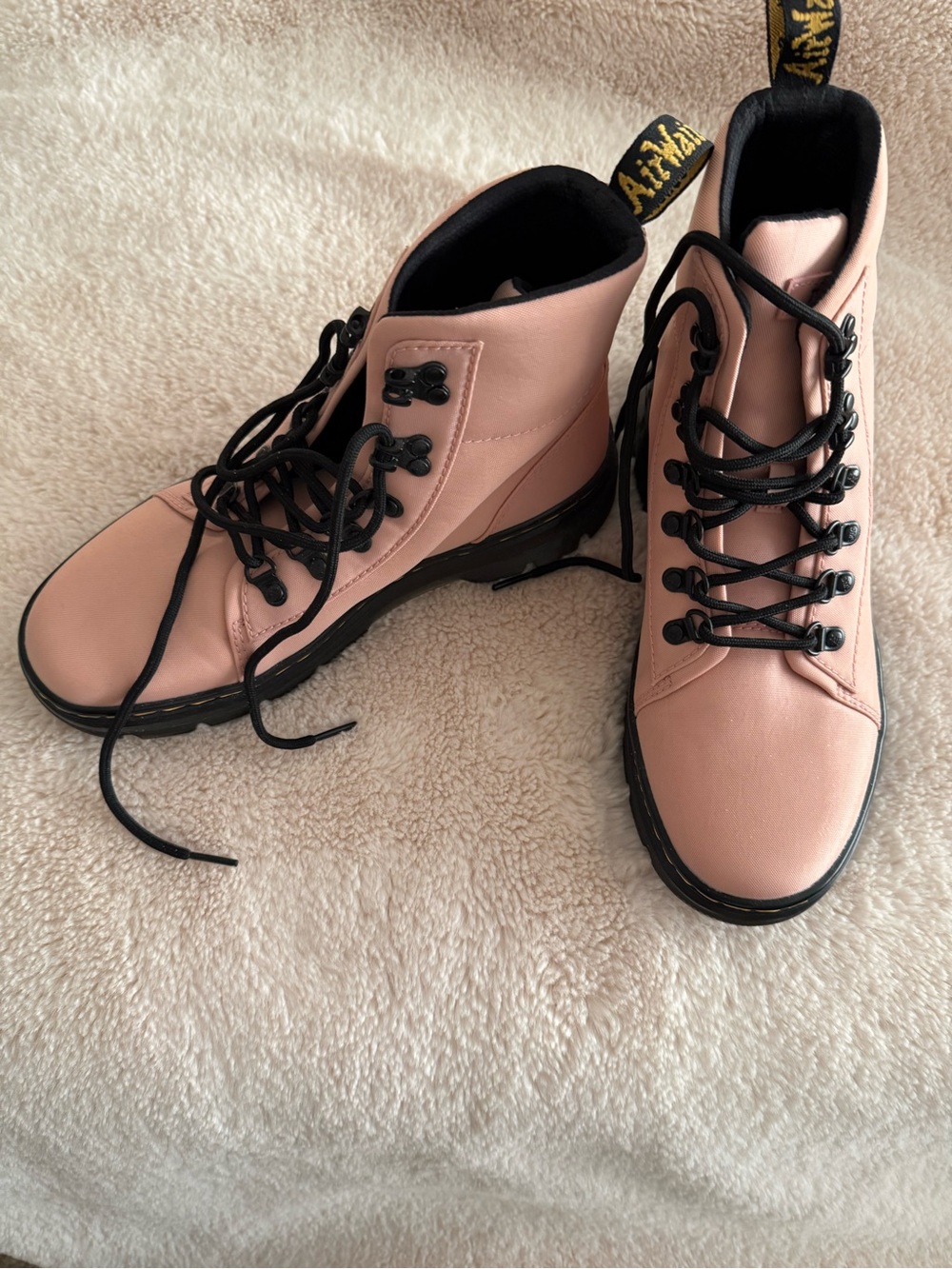 Women's Pink Lace-Up Ankle Boots